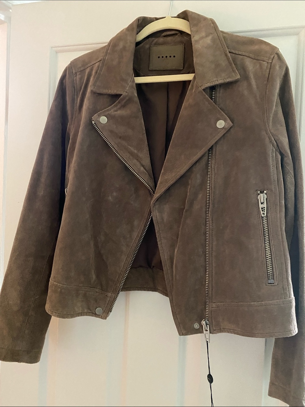 Blank NYC Brown Suede Moto Jacket